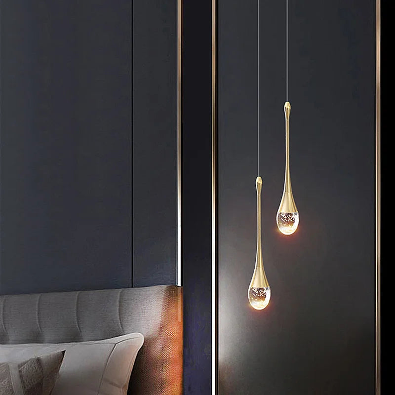 Bolha moderna luzes pingente de cristal lâmpada pendurada interior para sala jantar quarto loja bar café gota luminária decoração para casa