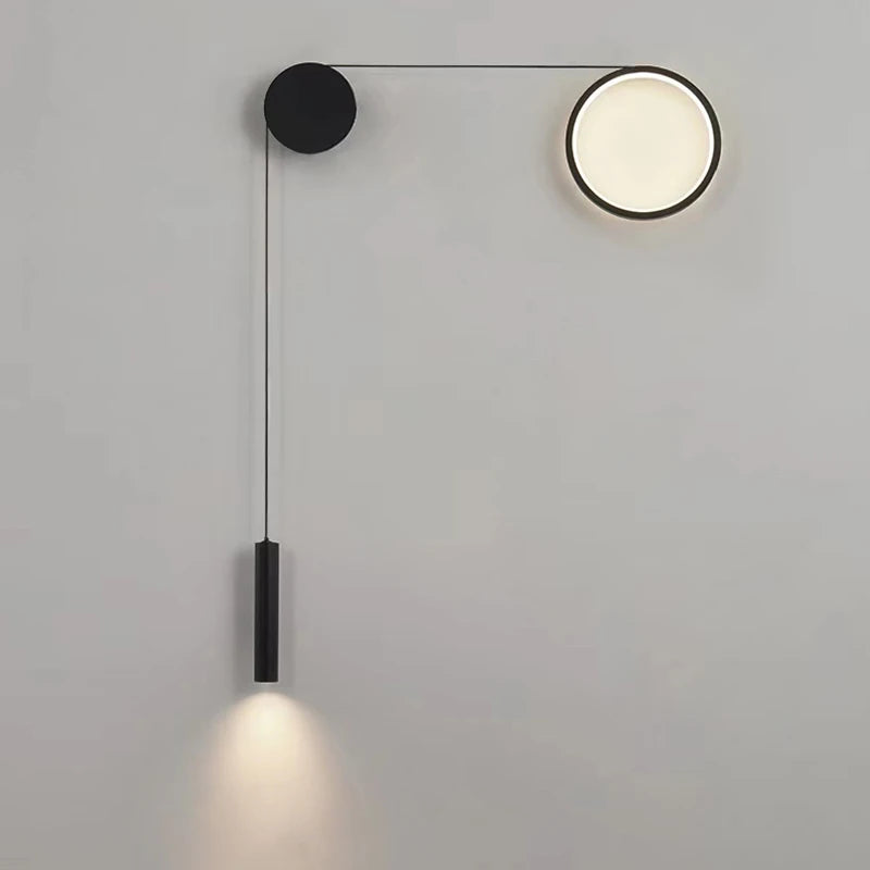 Asanzuo conduziu a luz de parede escada corredor criativo círculo arandela moderna casa sala estar decoração luz lâmpadas parede cabeceira