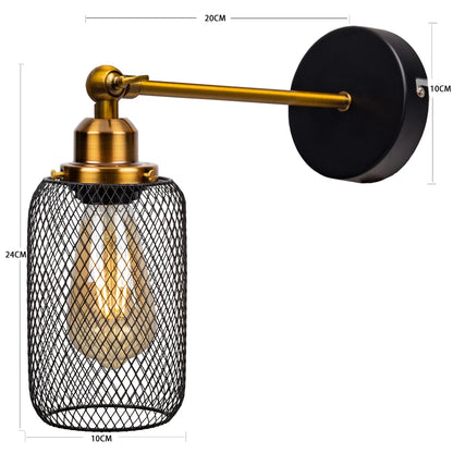 Luminária de Parede Industrial | Madeira e Ferro Vintage