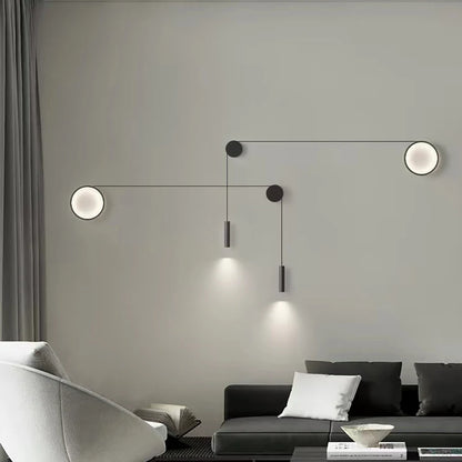 Asanzuo conduziu a luz de parede escada corredor criativo círculo arandela moderna casa sala estar decoração luz lâmpadas parede cabeceira