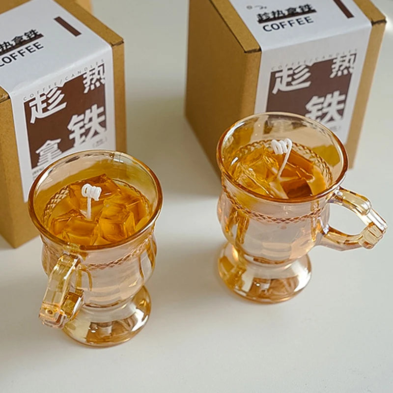 Criatividade latte café vela perfumada aromath cera de soja velas casamento aniversário festa casa jantar decoração lembranças