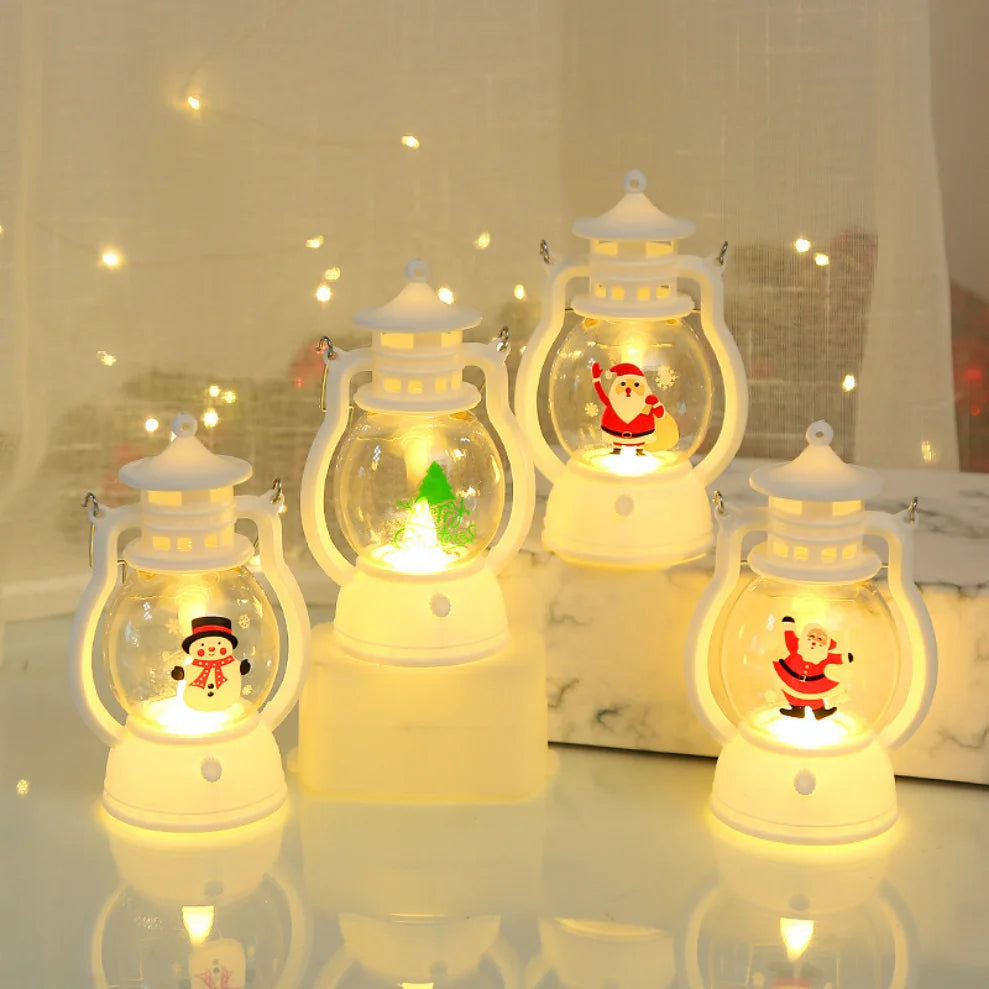 Ldhlm lâmpada decorativa de natal led lanterna luz papai noel feliz natal decorações para casa 2023 natal navidad noel presente