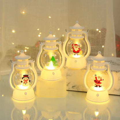 Ldhlm lâmpada decorativa de natal led lanterna luz papai noel feliz natal decorações para casa 2023 natal navidad noel presente