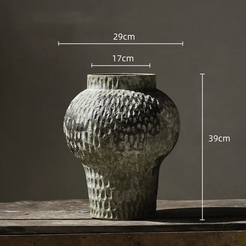 Vaso de Cerâmica Retrô | Design Texturizado Elegante