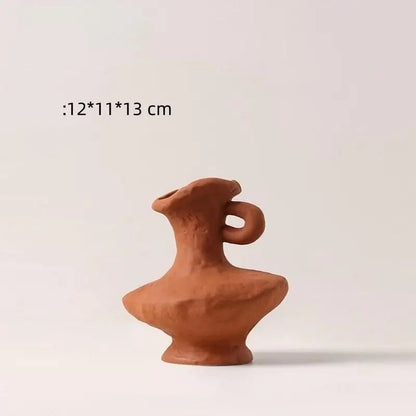 Vaso de flores simples estilo nórdico hidroponia, vasos brancos de cerâmica, acessórios de mesa, decoração estética de banheiro