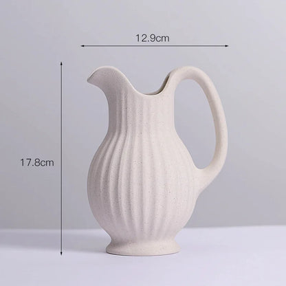 Ins estilo cerâmica vaso branco decoração vaso espiral moderna decoração para casa vaso de flores decoração casa sala estar