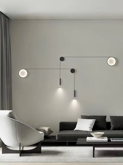 Asanzuo conduziu a luz de parede escada corredor criativo círculo arandela moderna casa sala estar decoração luz lâmpadas parede cabeceira