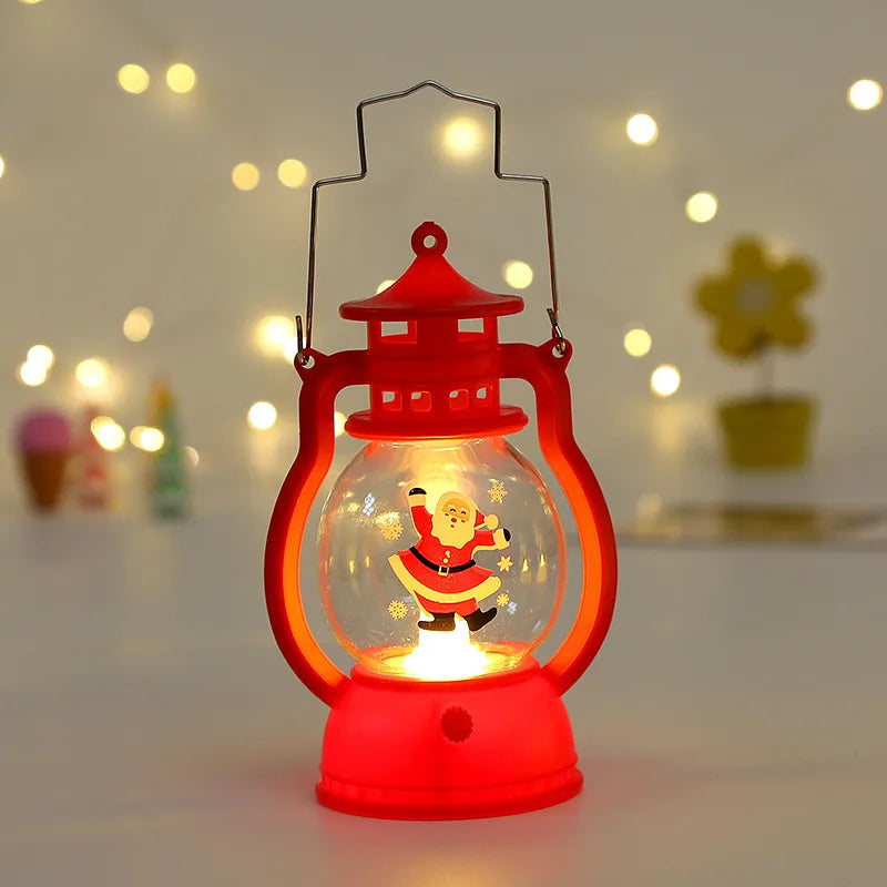 Ldhlm lâmpada decorativa de natal led lanterna luz papai noel feliz natal decorações para casa 2023 natal navidad noel presente