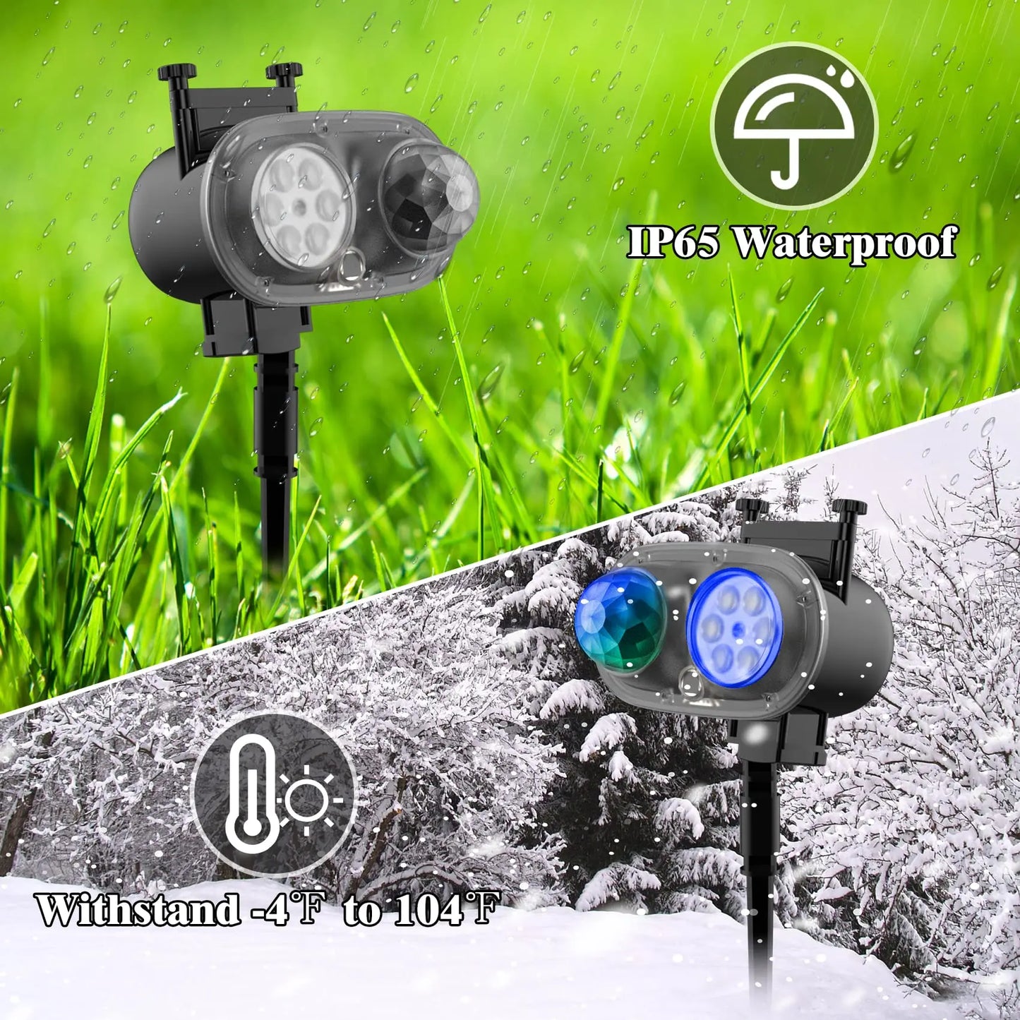 Natal Halloween Projetor Luzes Outdoor 3D Ocean Wave & 16 Padrões Projetor Laser à prova d'água para Indoor Halloween Holiday