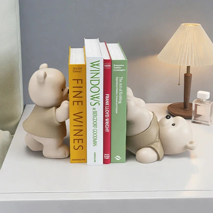 Estatueta De Fim Do Livro De Urso, Estilo Creme, Little Decorações, Sala De Estar, Corredor, Armário De Vinho, Estante, Decoração De Casa, Presente De Aniversário, Bonito