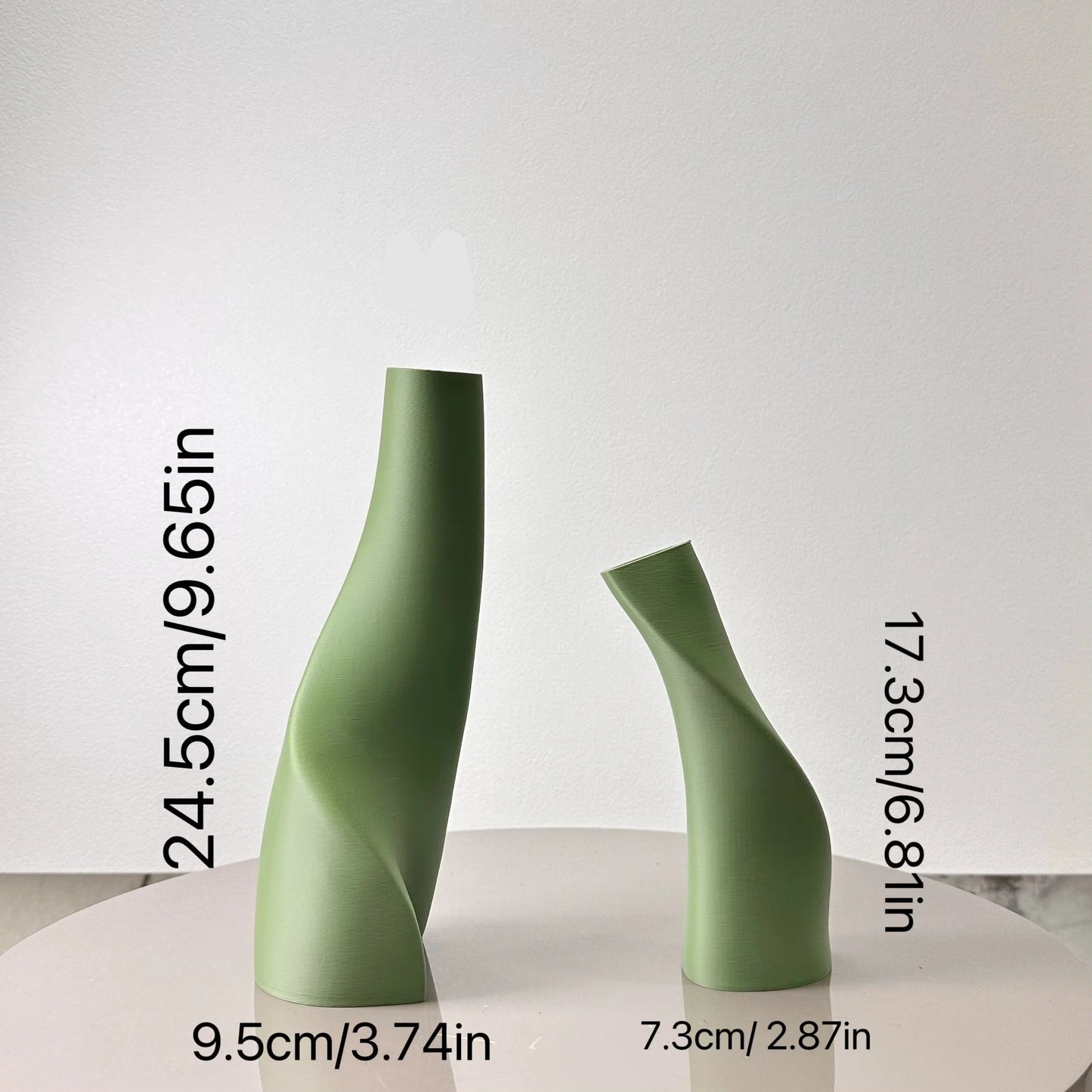 Conjunto de 2 peças de vaso duplo de formato especial, vaso de flores secas criativas, multicolorido opcional, adequado para sala de estar, cozinha,