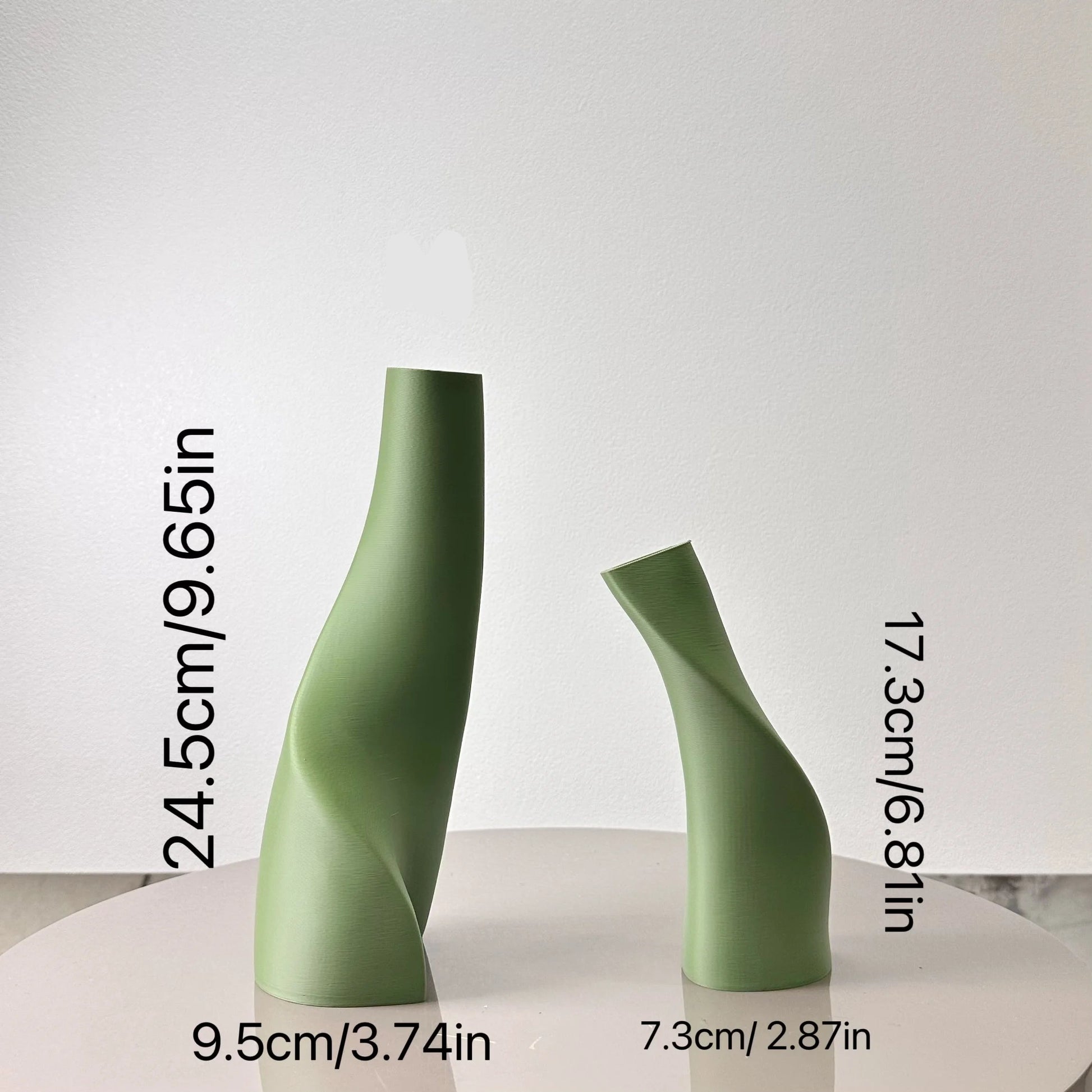 Conjunto de 2 peças de vaso duplo de formato especial, vaso de flores secas criativas, multicolorido opcional, adequado para sala de estar, cozinha,