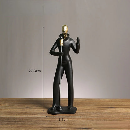 Abstrato Música Dança Escultura, Músico Figura Ornamento, Criativo Resina, Desktop, Jazz Band Personagens, Figurinhas Musicais