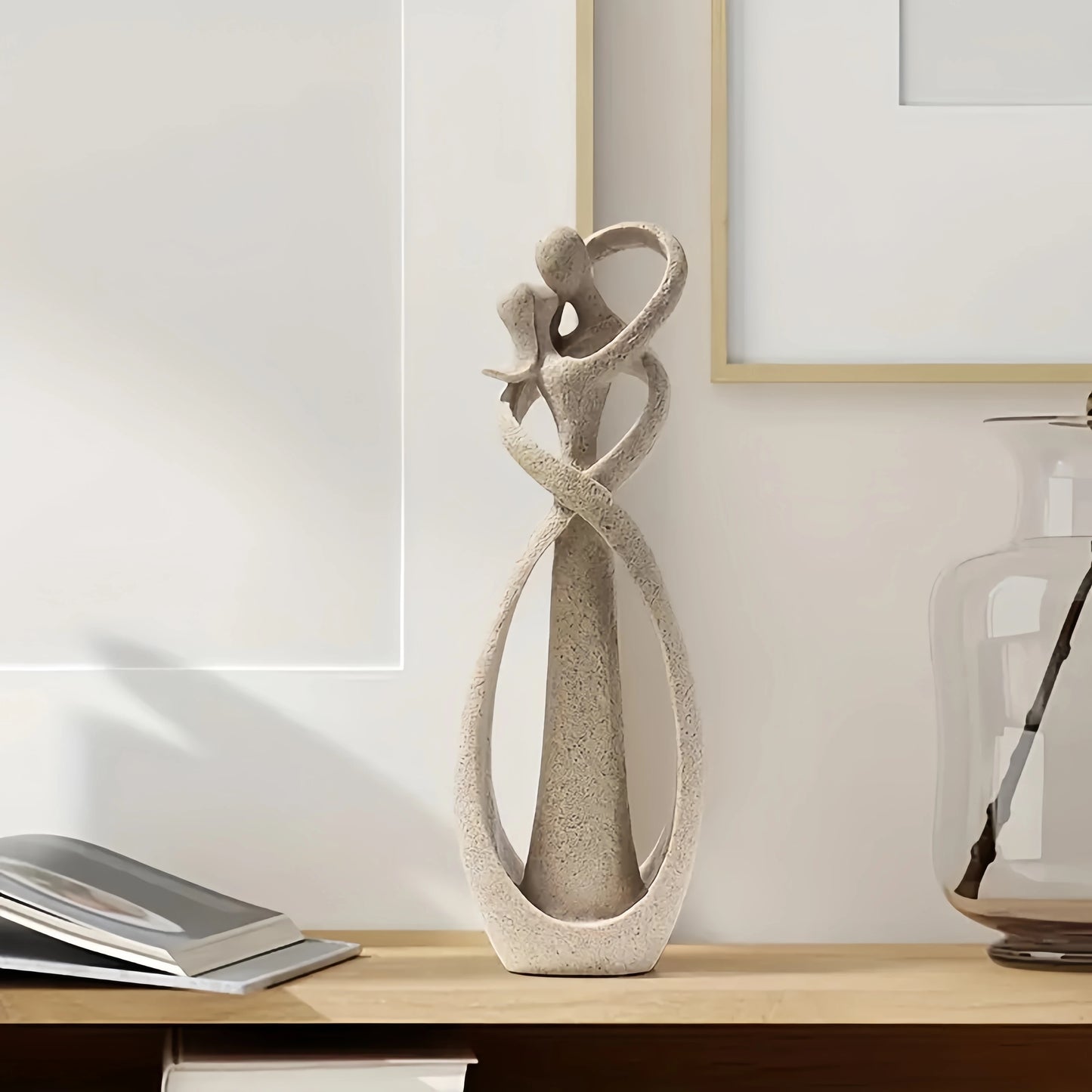 1pc, beijando casal estátua escultura abstrata estátua de resina decoração para casa moderna escritório desktop prateleira estante decoração