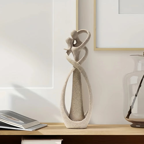1pc, beijando casal estátua escultura abstrata estátua de resina decoração para casa moderna escritório desktop prateleira estante decoração