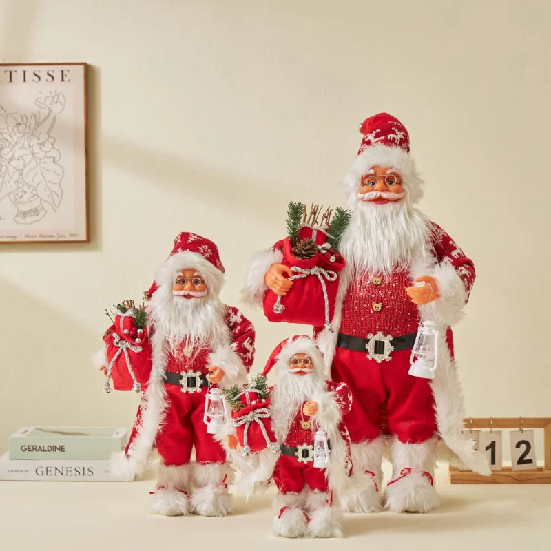 60cm grande papai noel feliz natal decorações para casa feliz ano novo 2023 tecido tricô roupas boneca decoração da janela
