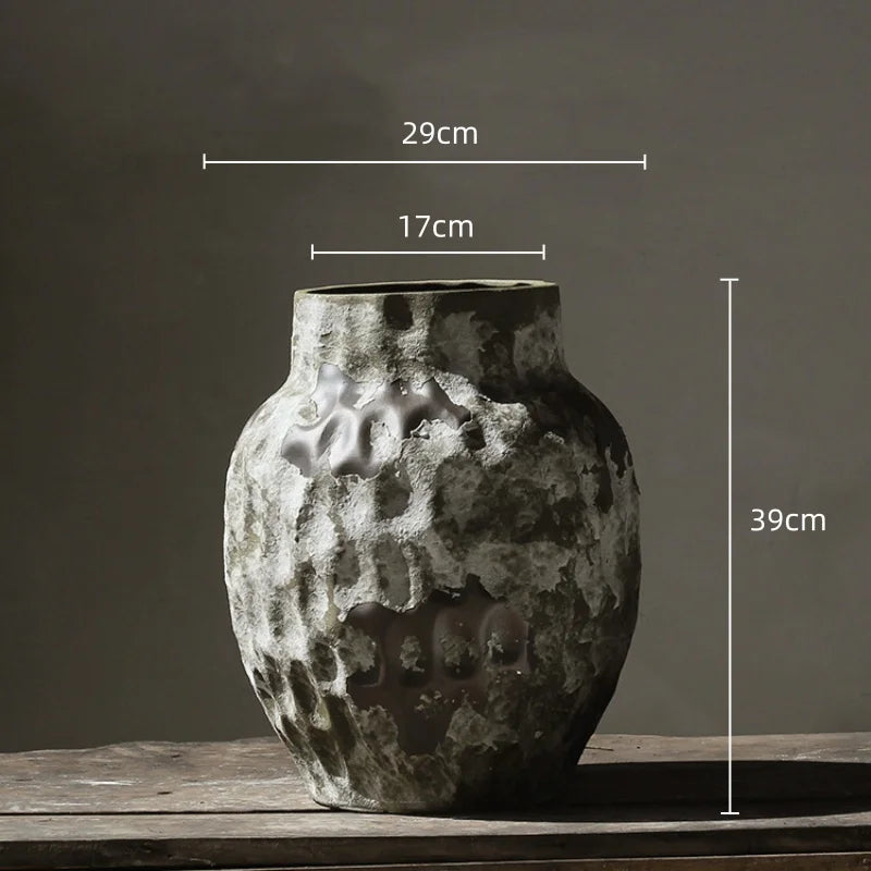Vaso de Cerâmica Retrô | Design Texturizado Elegante