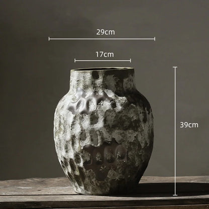 Vaso de Cerâmica Retrô | Design Texturizado Elegante