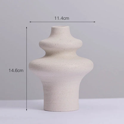 Ins estilo cerâmica vaso branco decoração vaso espiral moderna decoração para casa vaso de flores decoração casa sala estar