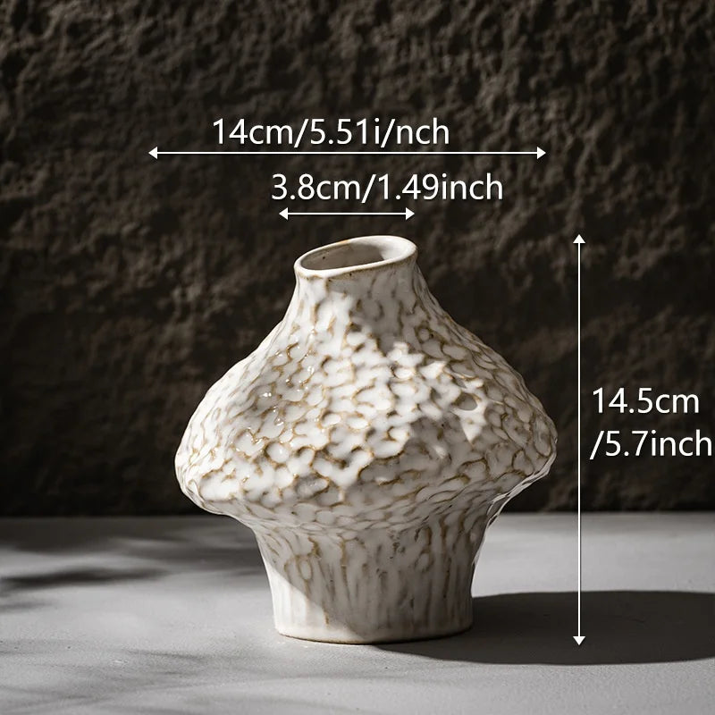 Vaso Cerâmico com Flores Secas