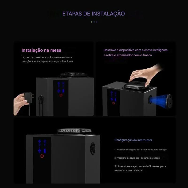 Difusor Elétrico de Aromas A300 com Controle via App