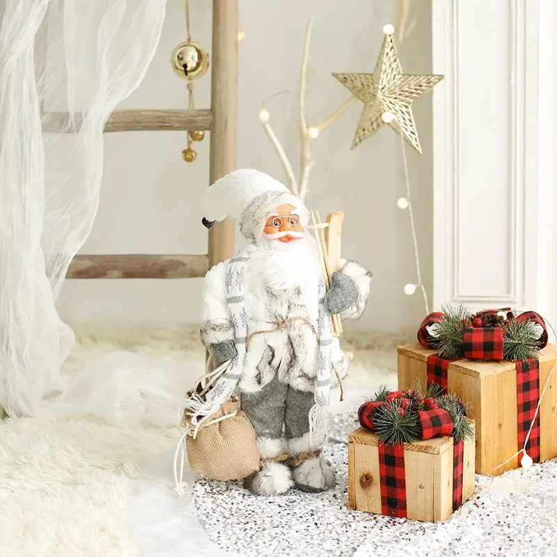 60cm grande papai noel feliz natal decorações para casa feliz ano novo 2023 tecido tricô roupas boneca decoração da janela