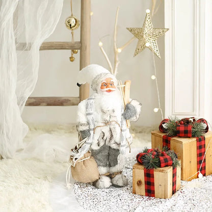 60cm grande papai noel feliz natal decorações para casa feliz ano novo 2023 tecido tricô roupas boneca decoração da janela