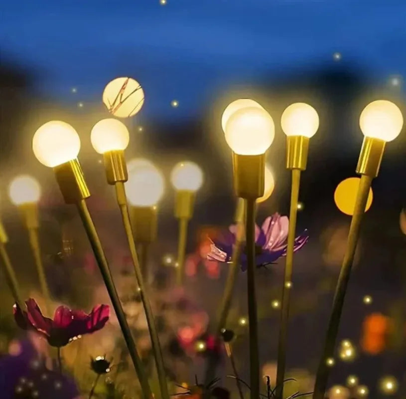 2025 luzes de vaga-lume movidas a energia solar atualizadas luzes de jardim à prova d'água ao ar livre para decoração de natal de casamento