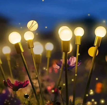 2025 luzes de vaga-lume movidas a energia solar atualizadas luzes de jardim à prova d'água ao ar livre para decoração de natal de casamento