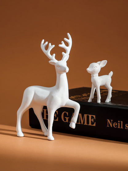 2 peças, decoração do quarto mãe veado bonito crianças decoração do quarto esculturas kawaii esculturas natal decoração para casa estatuetas fawn