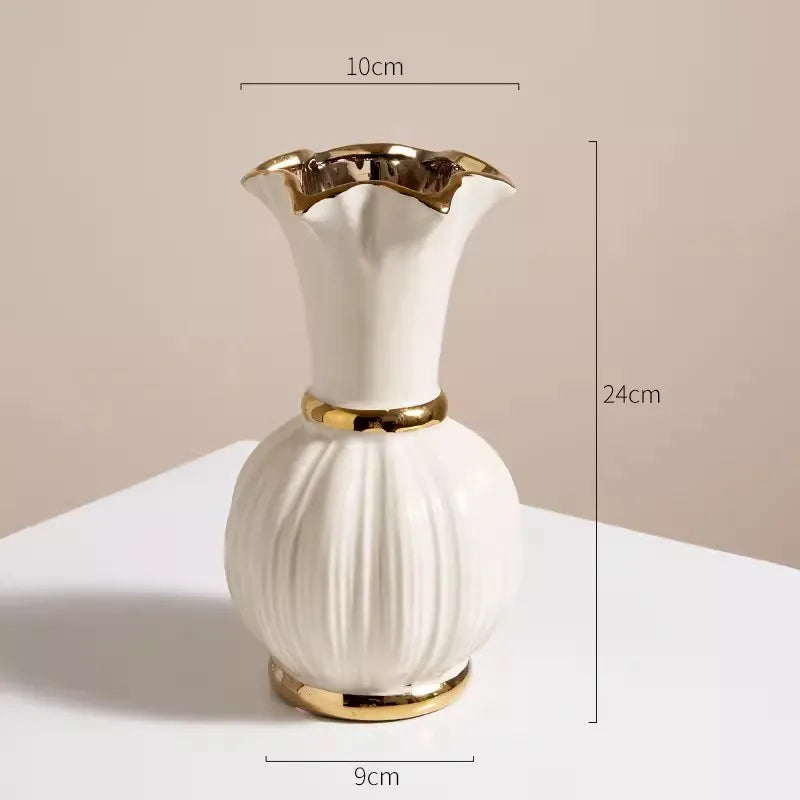 Vaso de cerâmica americano de alta qualidade, porcelana retrô azul e branca, decoração europeia de sala de estar, arranjo floral, luxo leve