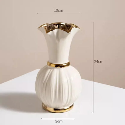 Vaso de cerâmica americano de alta qualidade, porcelana retrô azul e branca, decoração europeia de sala de estar, arranjo floral, luxo leve