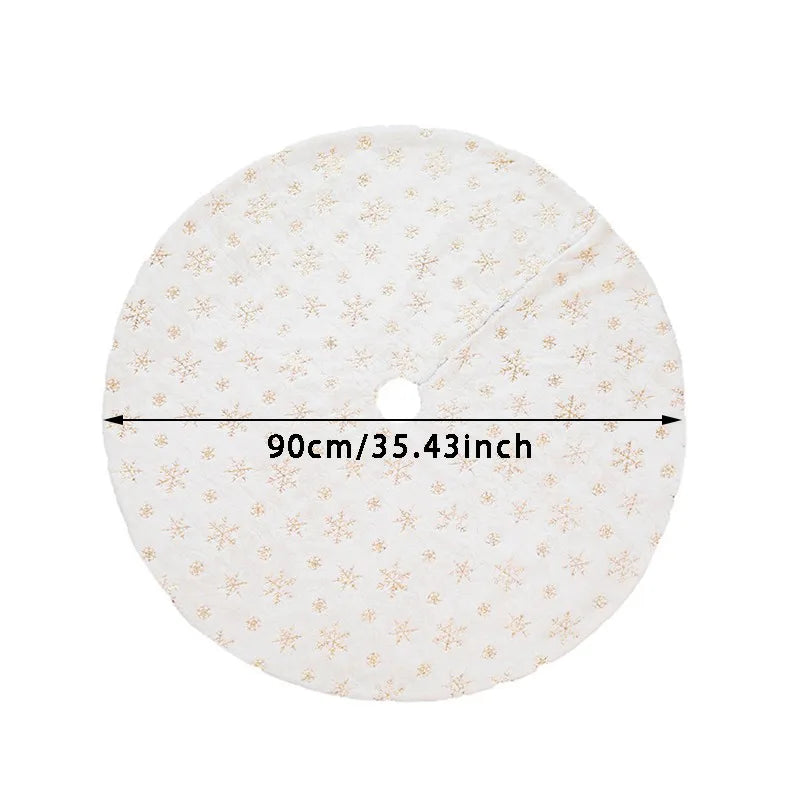 Moda árvore de natal saia tapete sob as decorações para casa floco de neve 78/90/122cm novo pé tapete 2026 decoração de natal
