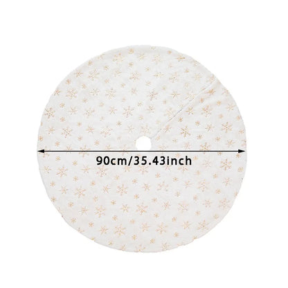 Moda árvore de natal saia tapete sob as decorações para casa floco de neve 78/90/122cm novo pé tapete 2026 decoração de natal