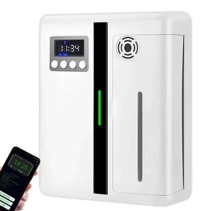 Máquina de ar perfumado montada na parede para casa difusor de óleo essencial sem água bluetooth difusor de coleção de hotel para sala spa escritório