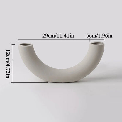 1 pçs encantador lua crescente vaso design criativo ornamentos simples plástico branco eco-friendly vaso decoração para casa novo