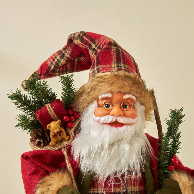60cm grande papai noel feliz natal decorações para casa feliz ano novo 2023 tecido tricô roupas boneca decoração da janela