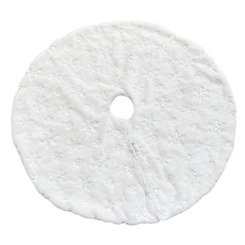 Moda árvore de natal saia tapete sob as decorações para casa floco de neve 78/90/122cm novo pé tapete 2026 decoração de natal