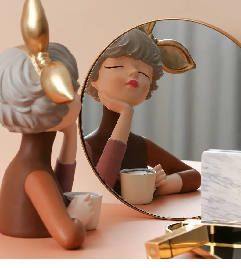 Estatuetas nórdicas de fada borboleta, acessórios de decoração de quarto, artesanato de penteadeira kawaii, estátua, presente de aniversário para menina