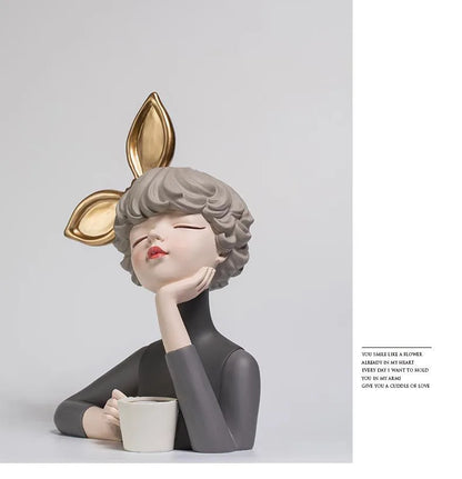 Estatuetas nórdicas de fada borboleta, acessórios de decoração de quarto, artesanato de penteadeira kawaii, estátua, presente de aniversário para menina