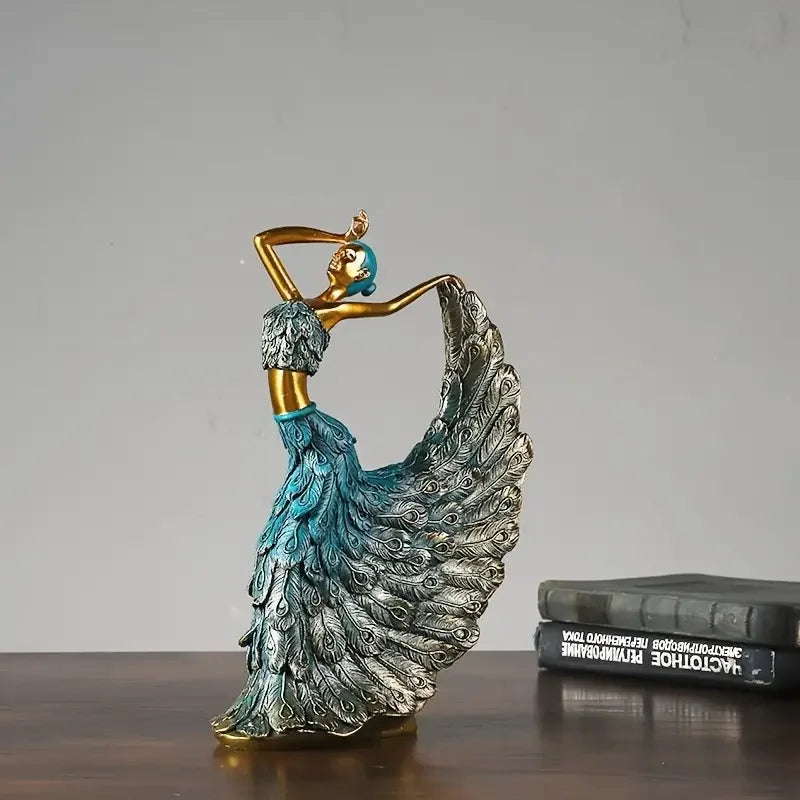 Artesanal Peacock Dancer Estátua para a decoração Home, quarto do casamento, sala, entrada do armário Decorações