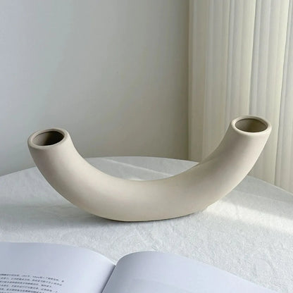 1 pçs encantador lua crescente vaso design criativo ornamentos simples plástico branco eco-friendly vaso decoração para casa novo