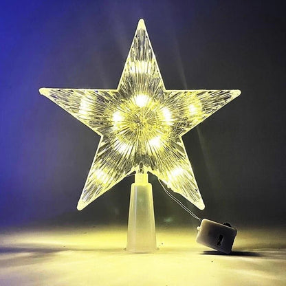 15cm decoração de natal brilhante árvore topper glitter brilhante estrela enfeites de árvore de natal para decoração de casa navidad ano novo 2026 presente