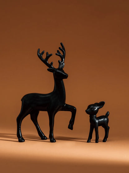 2 peças, decoração do quarto mãe veado bonito crianças decoração do quarto esculturas kawaii esculturas natal decoração para casa estatuetas fawn