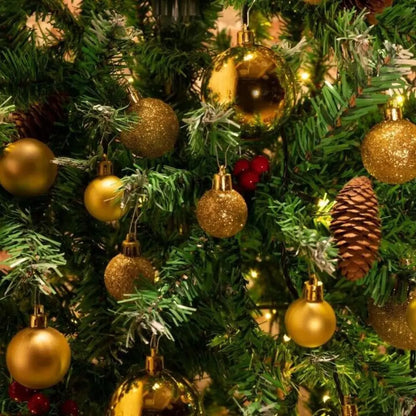 Conjunto de bolas de natal de plástico da moda, 100 peças, 18 cores, 8cm, bolas de árvore de natal suspensas, vitrine de enfeites de natal