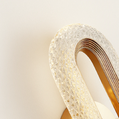 Arandela de Cristal LED | Design Oval Dourado