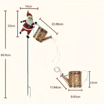 Luzes Solares de Natal | Papai Noel com Chaleira Mágica